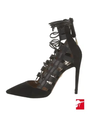 Aquazzura Amazon lace-up cage heels size 39.5