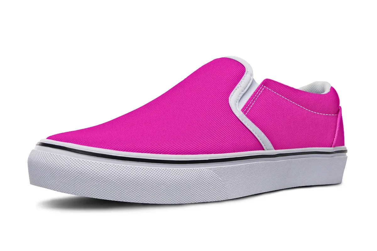 Blue And Pink Mismatch Slip Ons