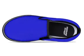 Blue And Pink Mismatch Slip Ons