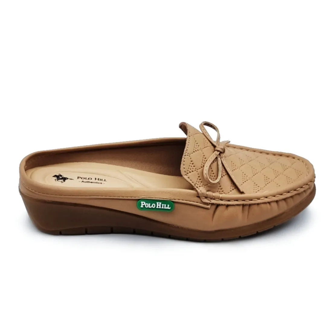 Bow Knot Half Slip On Loafer Mules