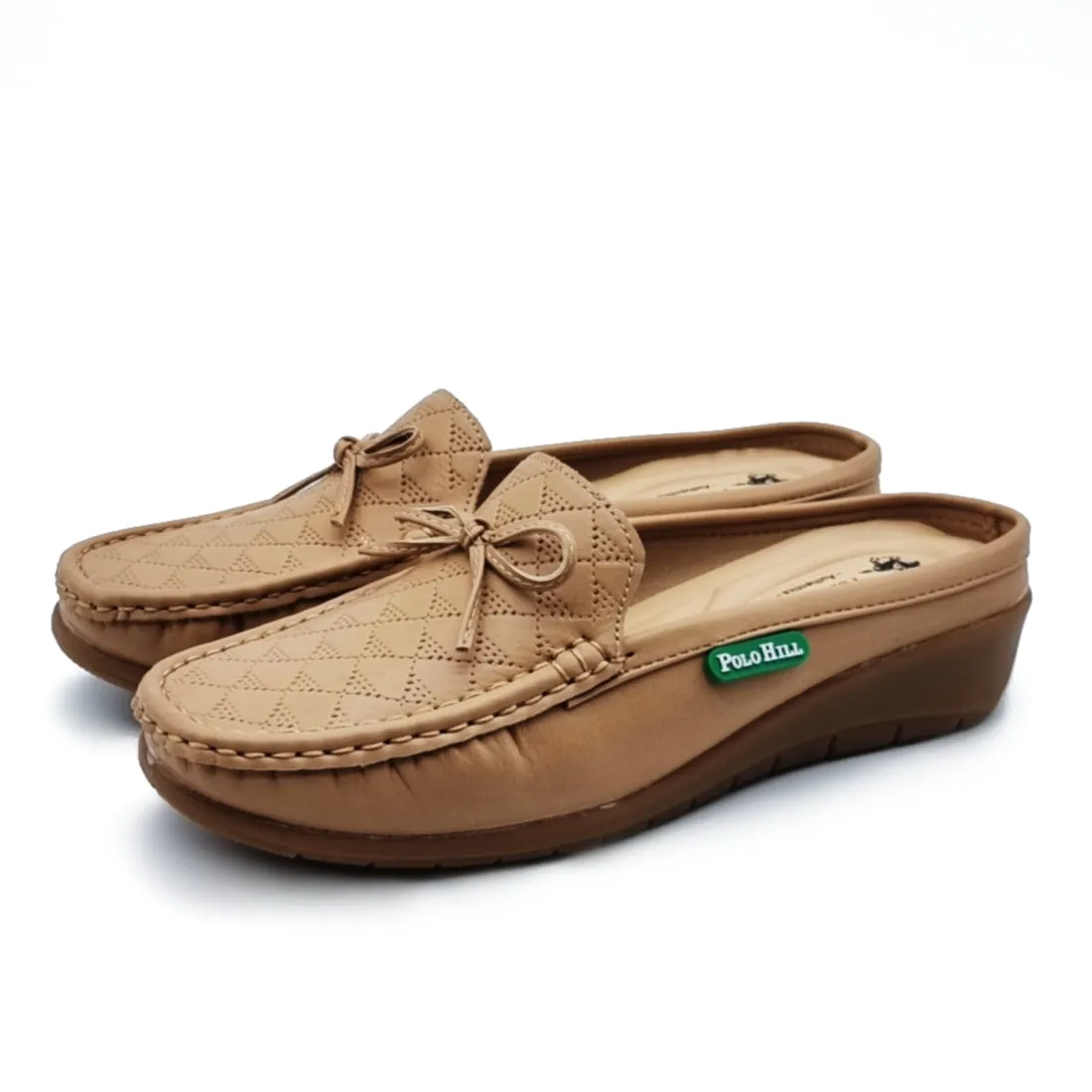 Bow Knot Half Slip On Loafer Mules