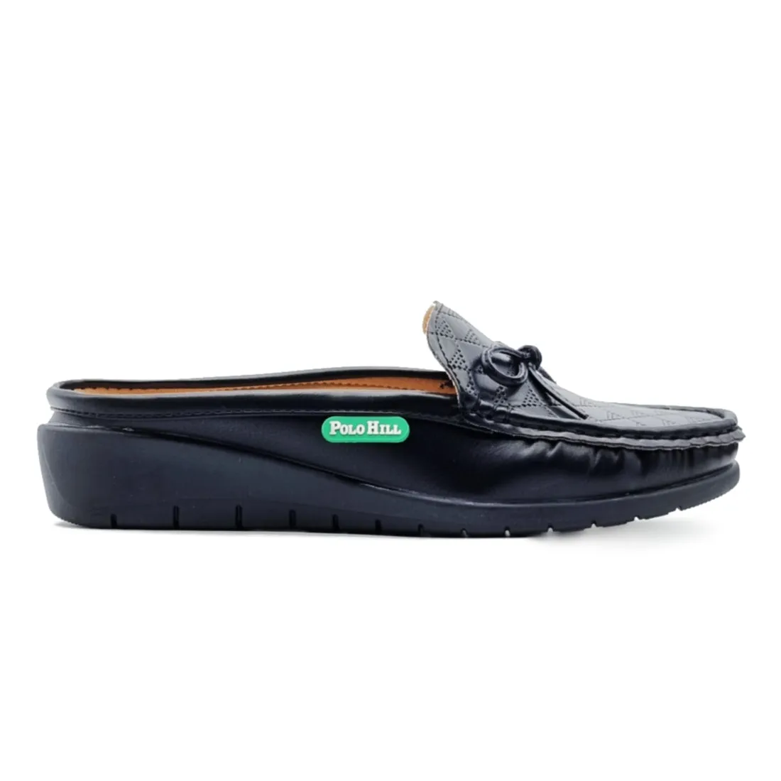 Bow Knot Half Slip On Loafer Mules