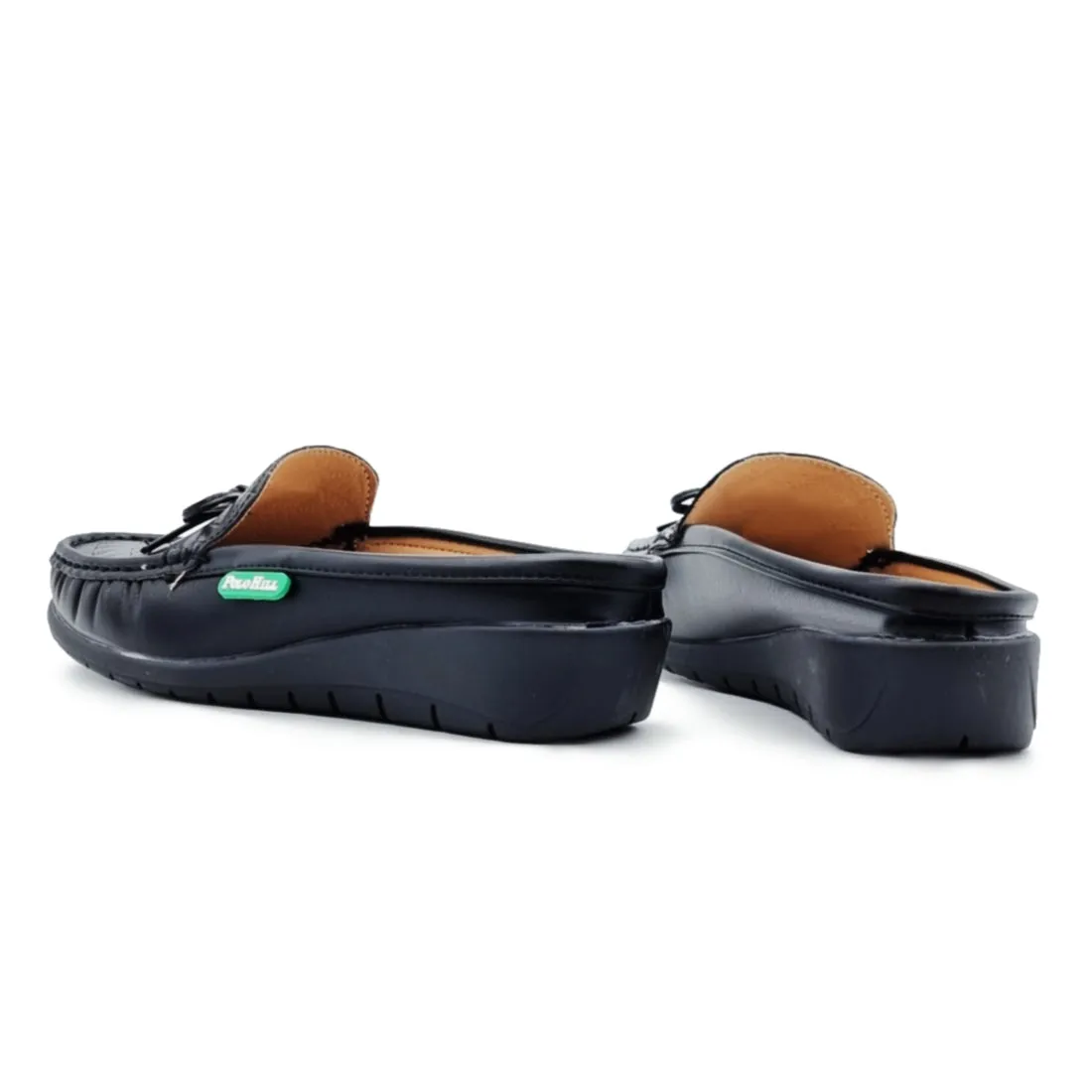 Bow Knot Half Slip On Loafer Mules