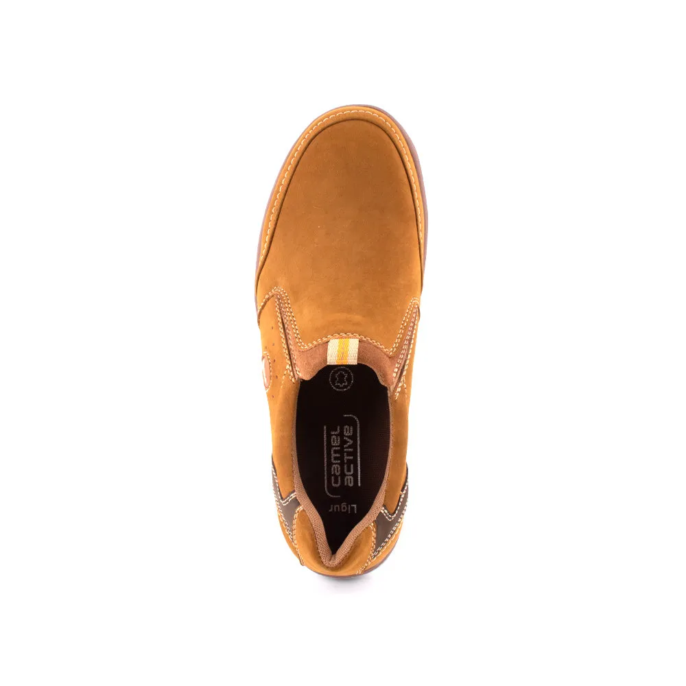 camel active Nubuck Leather Slip On Shoes Men Tan LIGUR 852411-AA1-8