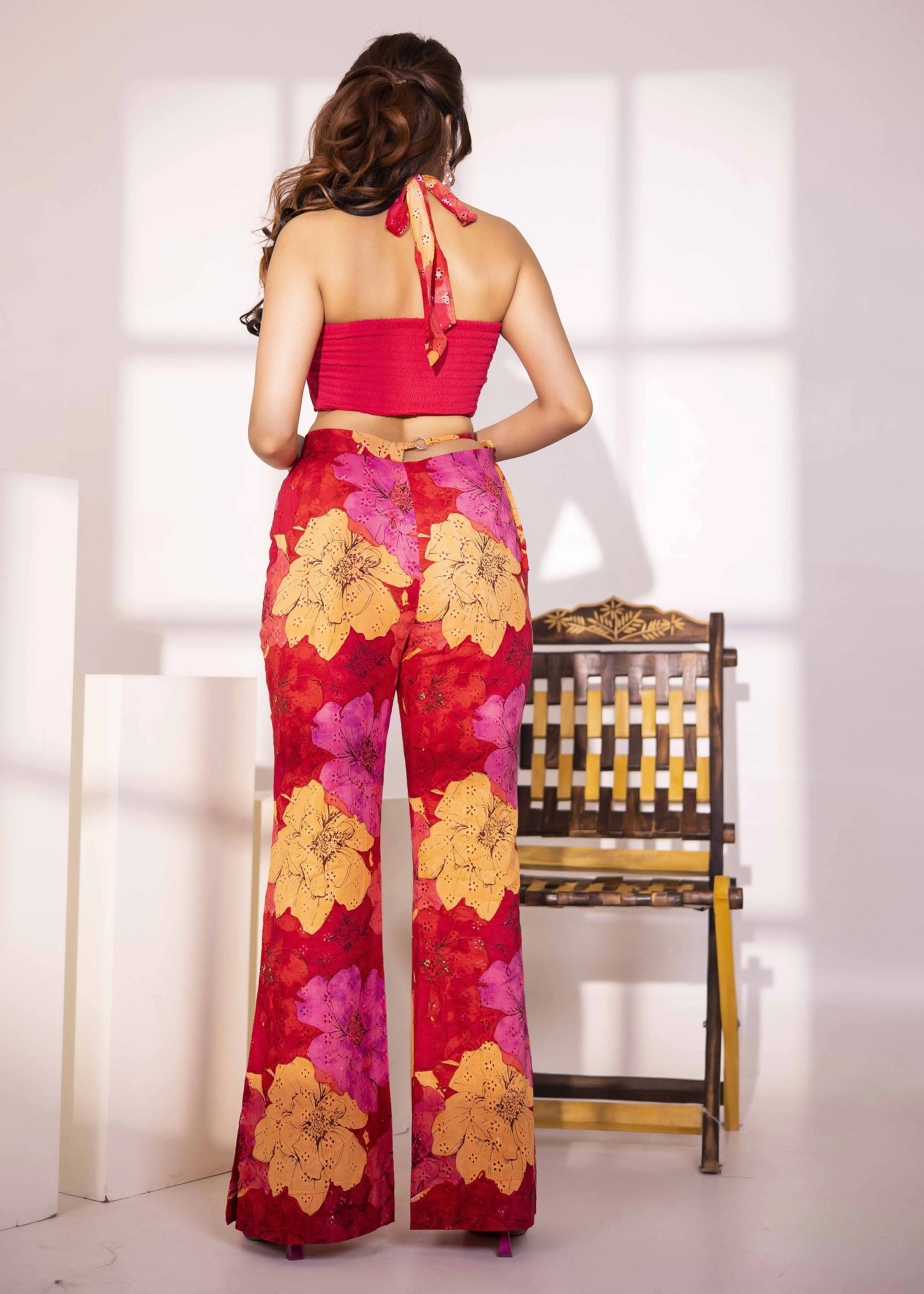 Candy Crush Multicolored Cotton Schiffli Co-Ord Set