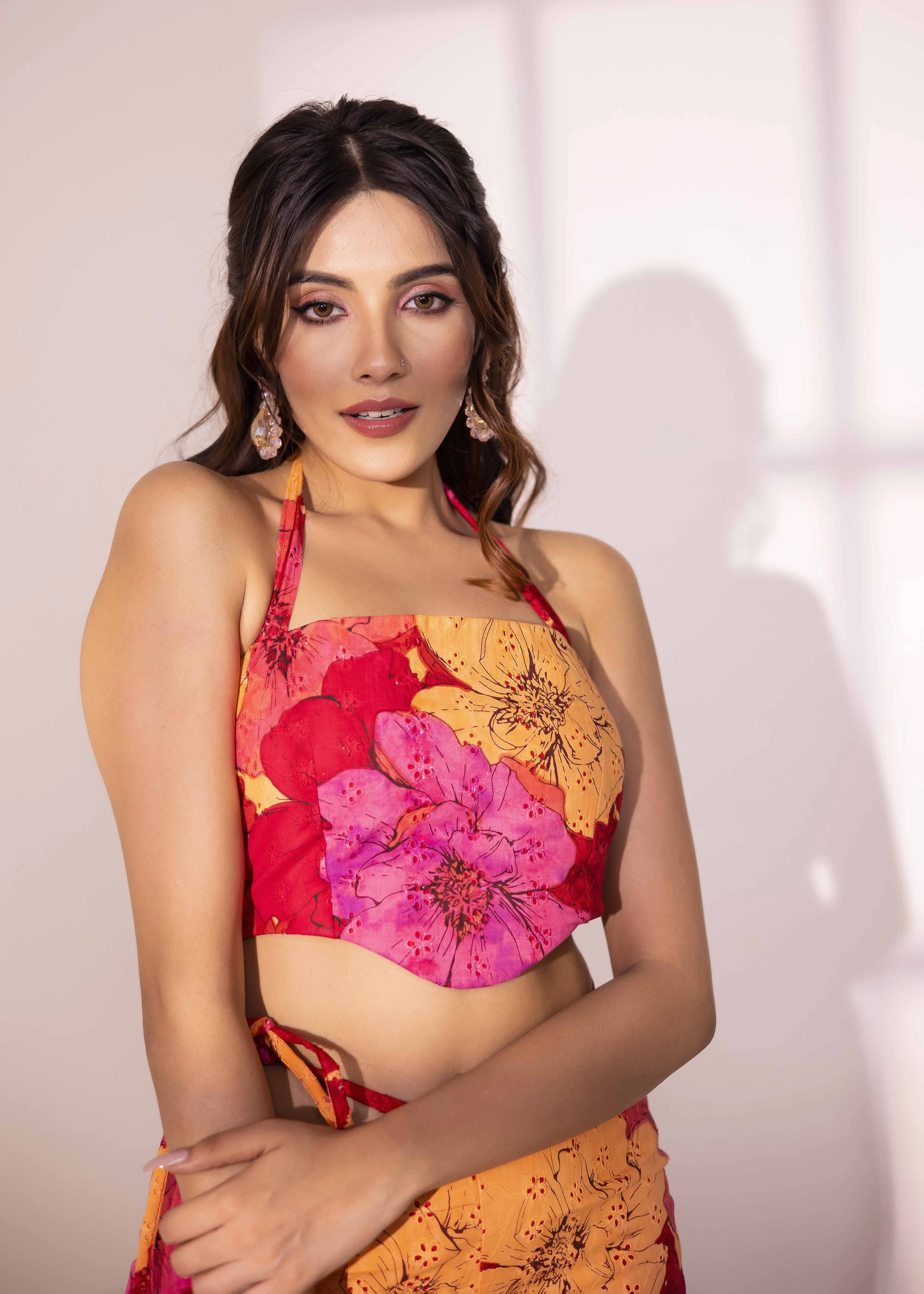 Candy Crush Multicolored Cotton Schiffli Co-Ord Set
