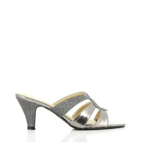 Dalessi Dolly Glitter Pewter Slides
