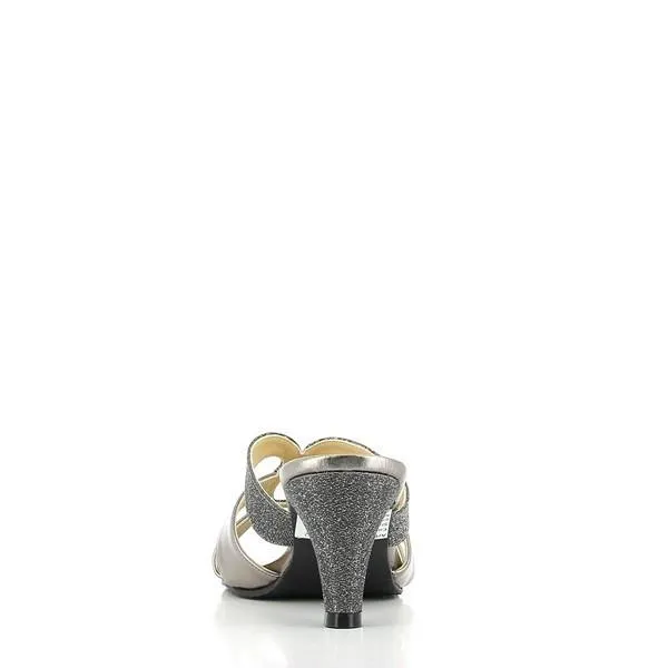 Dalessi Dolly Glitter Pewter Slides