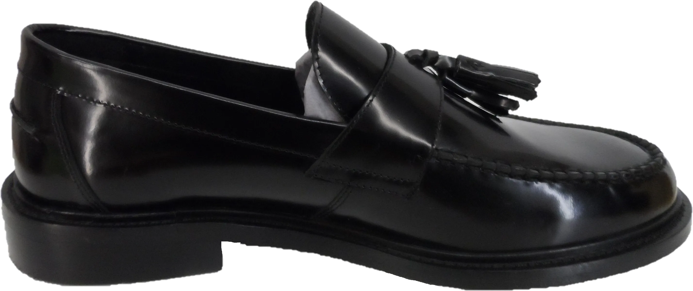 Delicious Junction and Trojan Mens The Duke Black Tassel Loafers