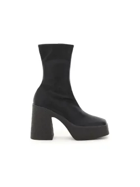 Faux Leather Platform Boots