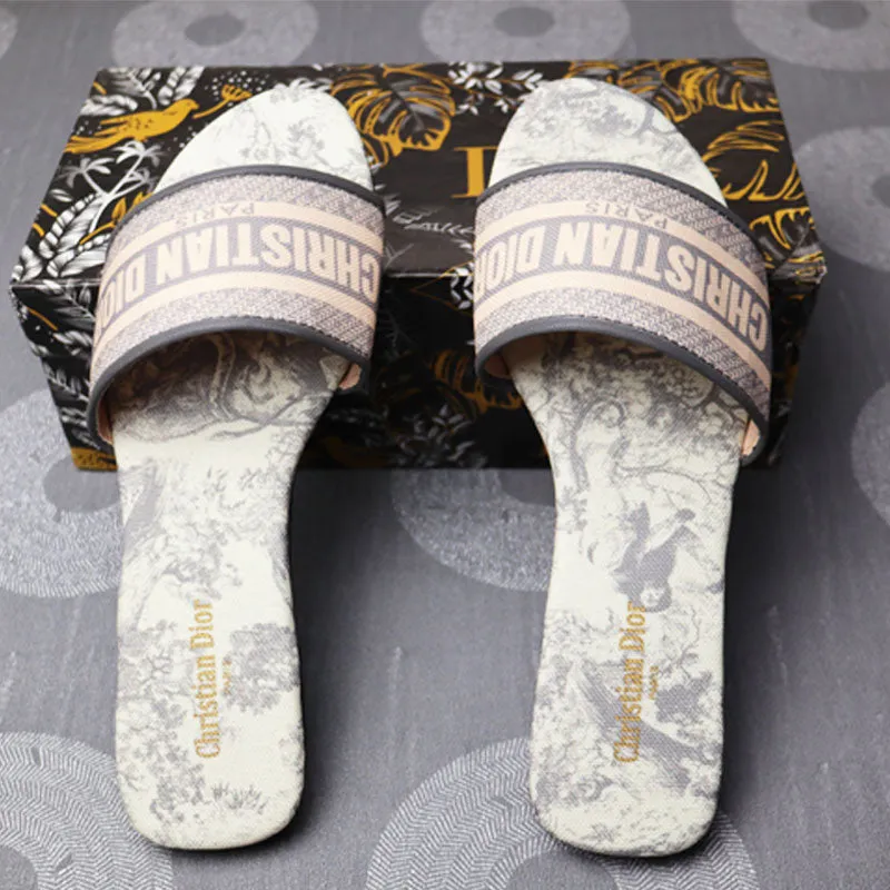 Floral Flat Sandals For Women