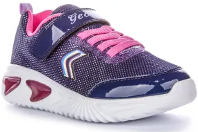 Geox J Assister G. A In Navy Pink For Infants