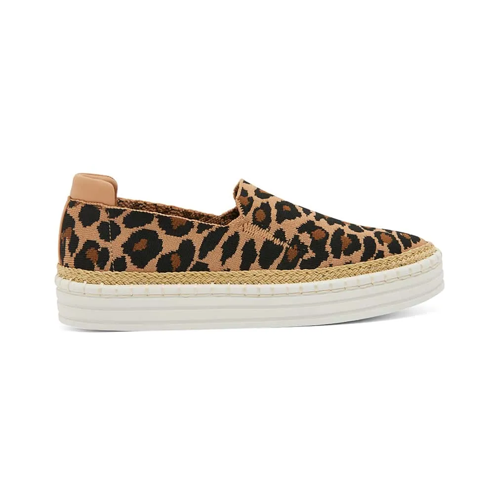 Heart Sneaker in Leopard Smooth