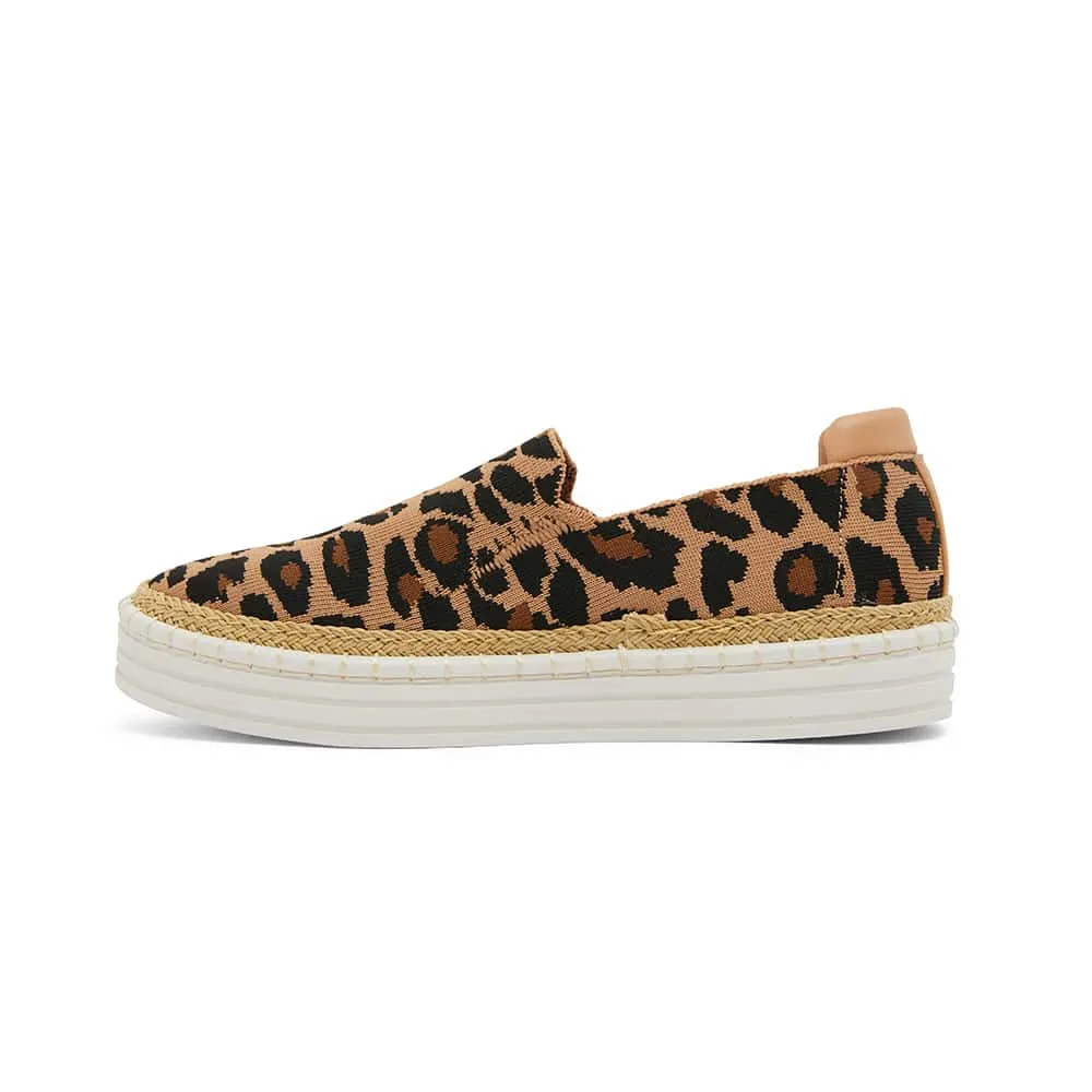 Heart Sneaker in Leopard Smooth