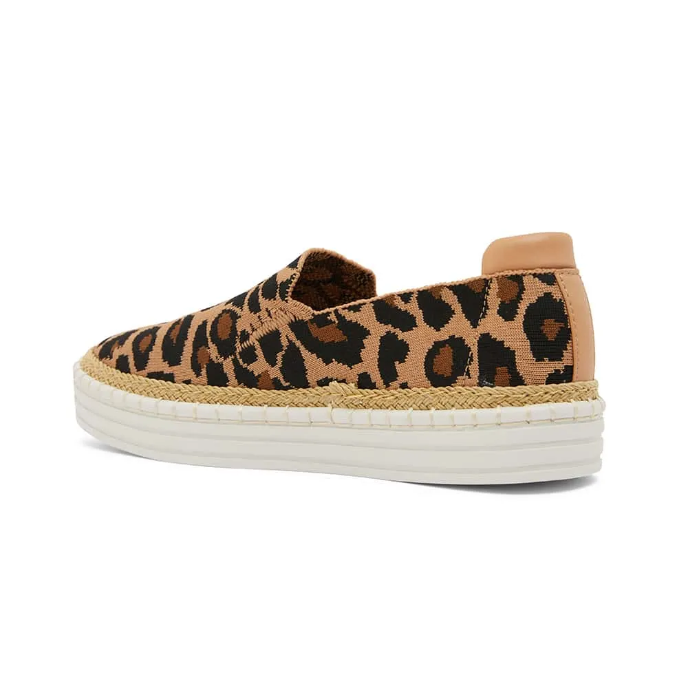 Heart Sneaker in Leopard Smooth