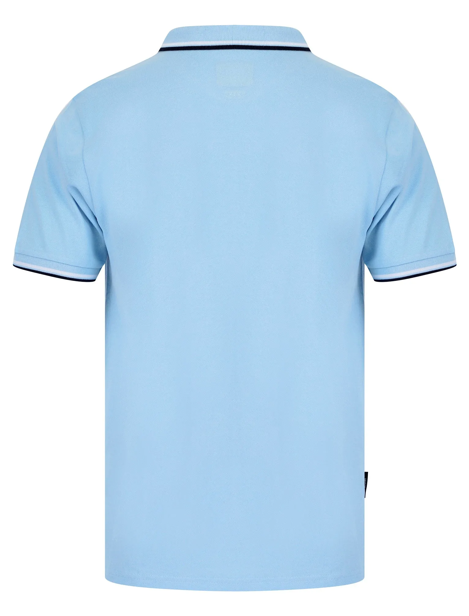 Jerry Cotton Pique Polo Shirt with Tipping in Blue Bell - Kensington Eastside