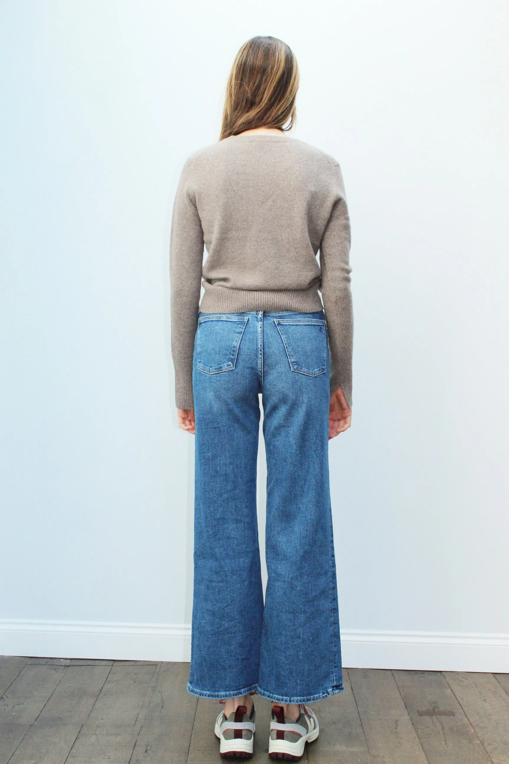 JOSEPH V-neck Pure Cashmere in Taupe