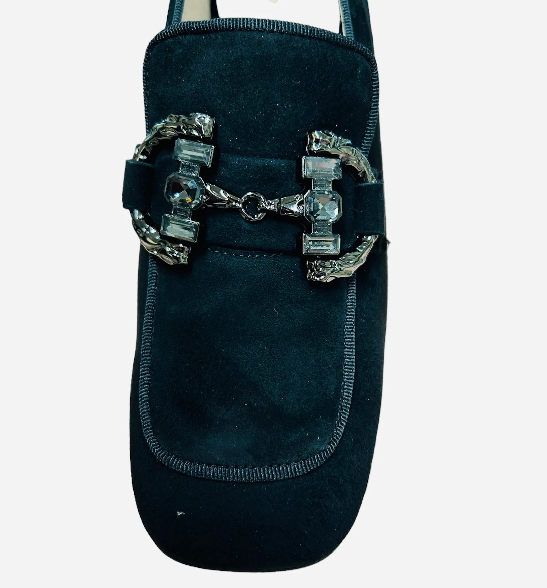 Marian black suede loafer