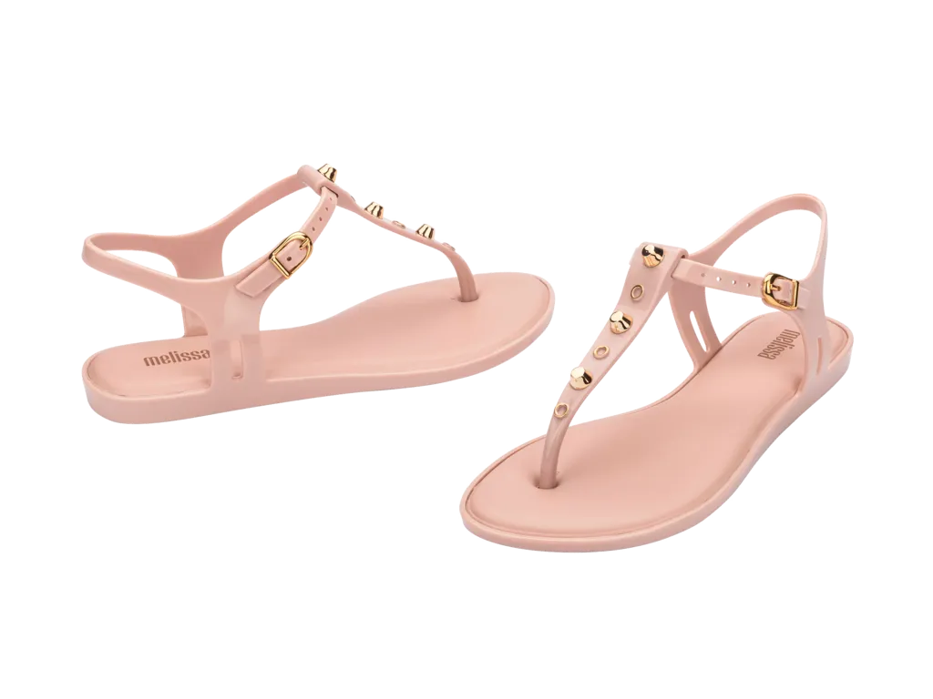 Melissa Solar Studs AD Pink Flip Flop Flat Sandals For Womens