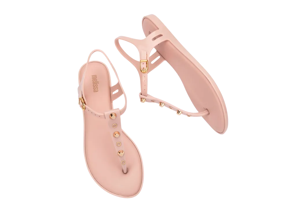 Melissa Solar Studs AD Pink Flip Flop Flat Sandals For Womens