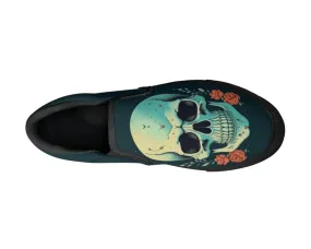Minty Skull Slip Ons