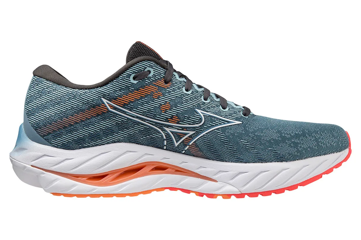 Mizuno Wave Inspire 19 D Provincial Blue/White/Light Orange Mens