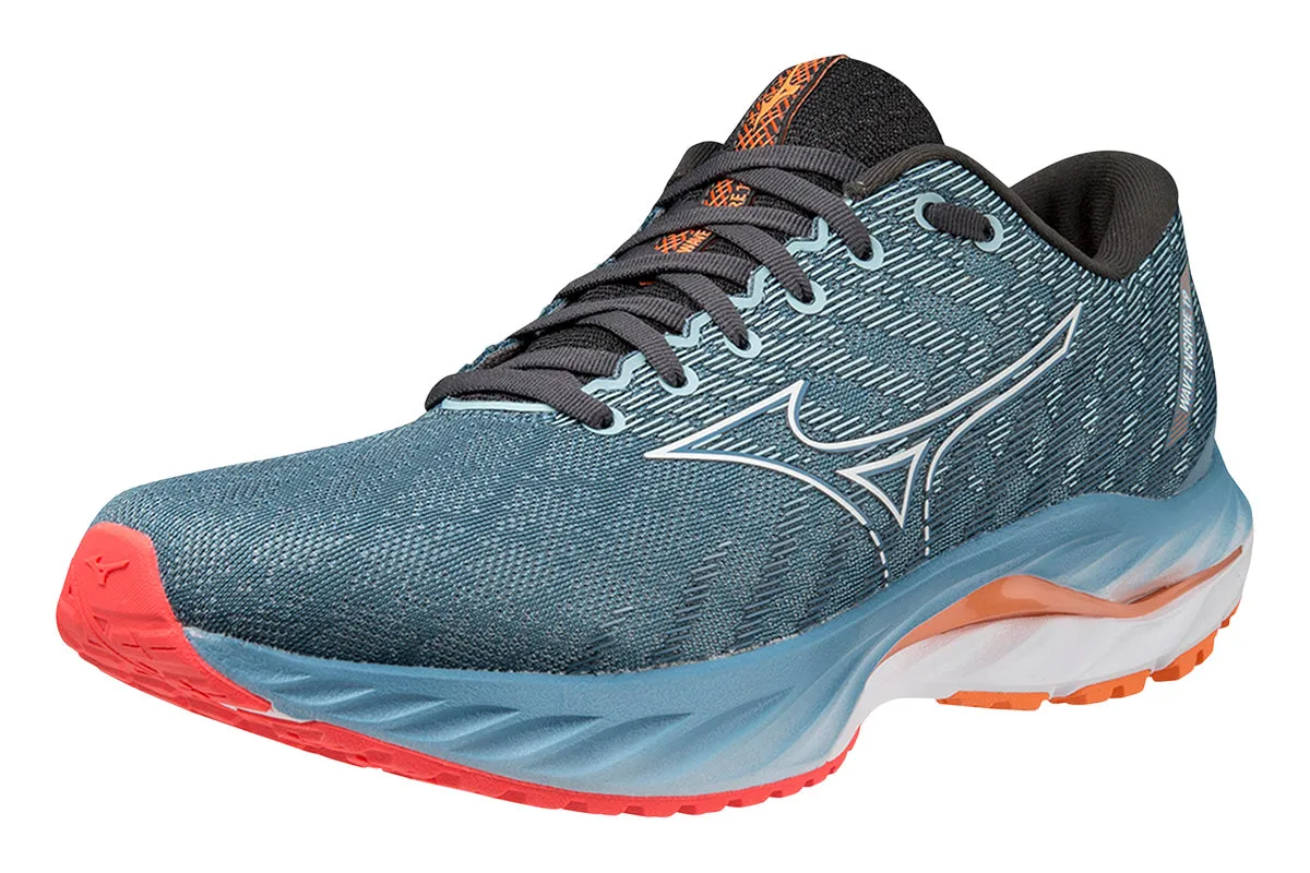 Mizuno Wave Inspire 19 D Provincial Blue/White/Light Orange Mens