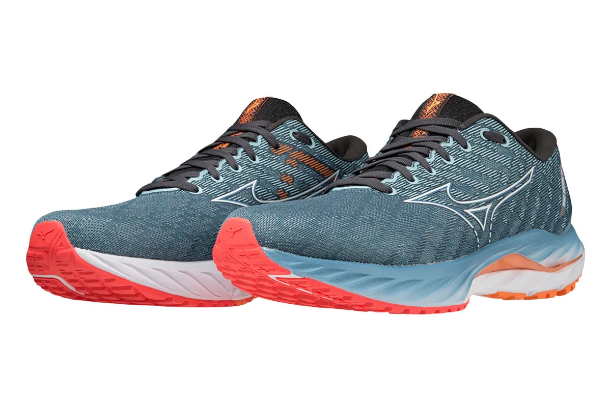 Mizuno Wave Inspire 19 D Provincial Blue/White/Light Orange Mens