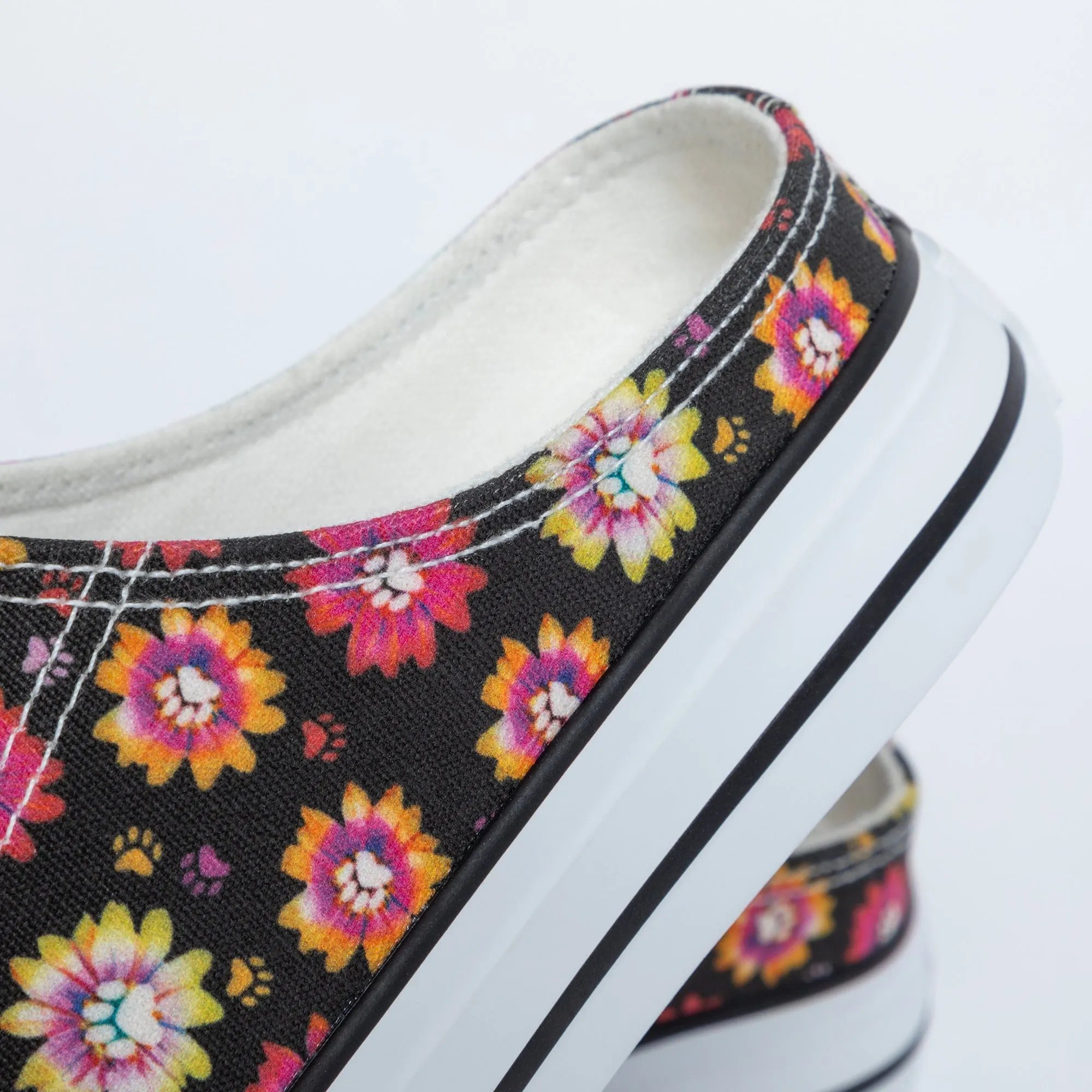 Paw Print Canvas Slip-On Sneakers