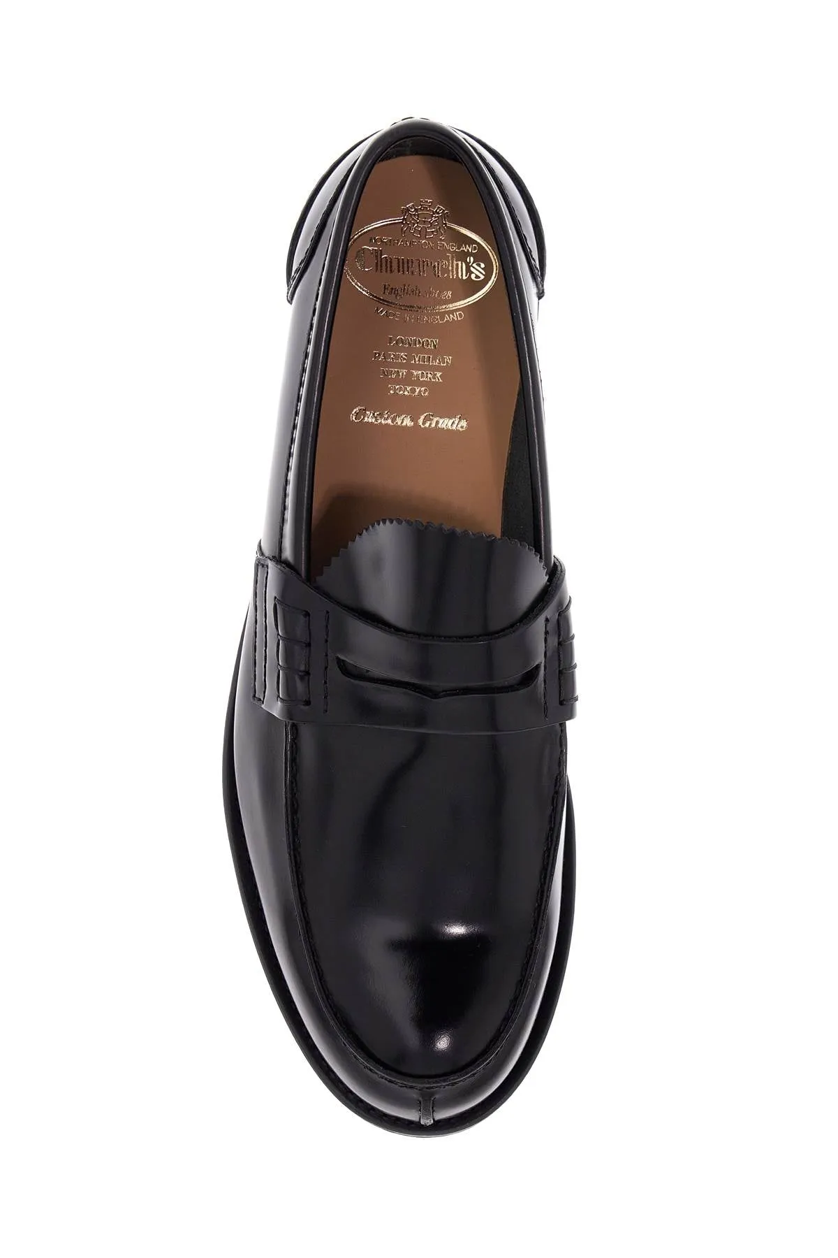 pembrey glossy leather loafers EDB003 9LG BLACK