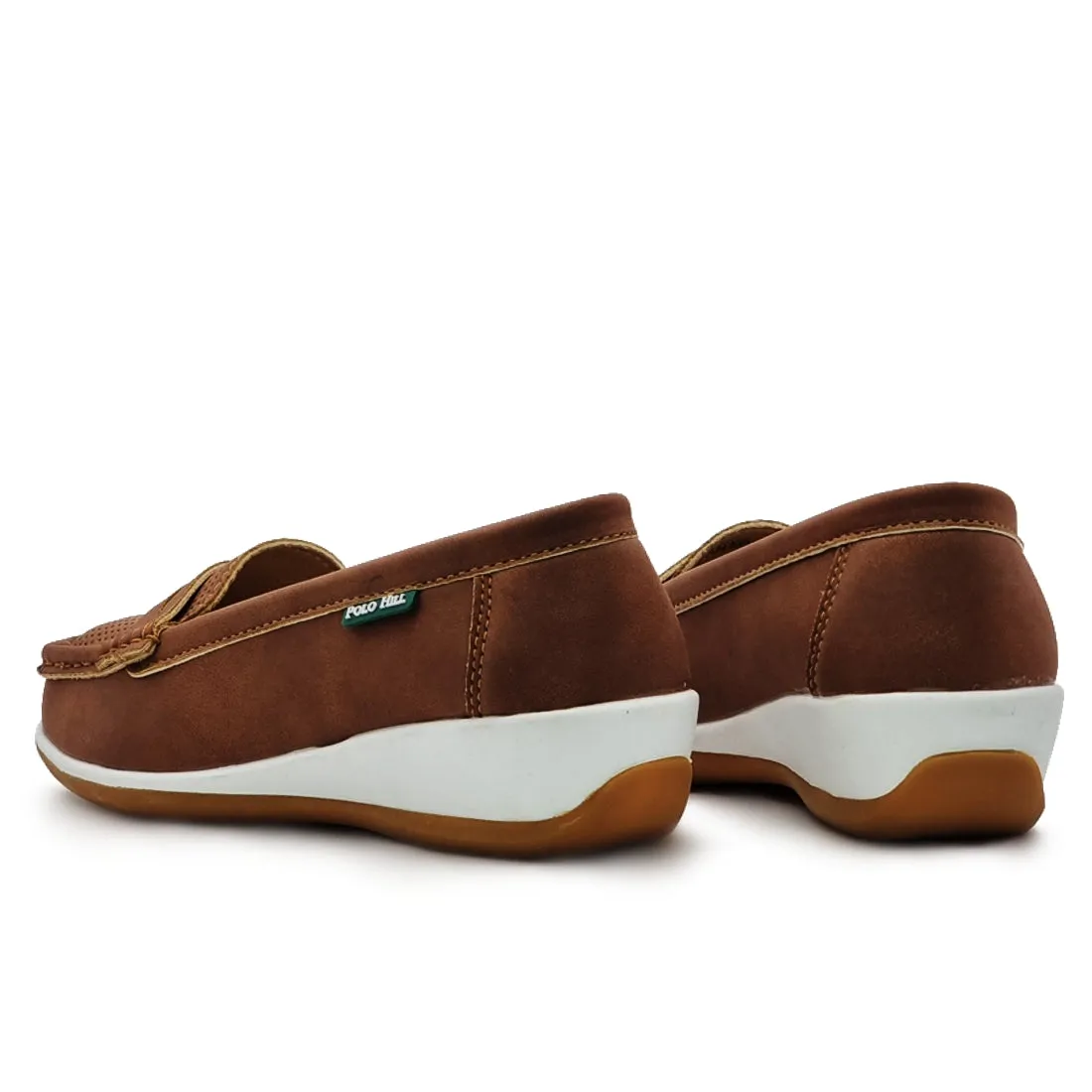 Perforated Vamp Penny Loafers
