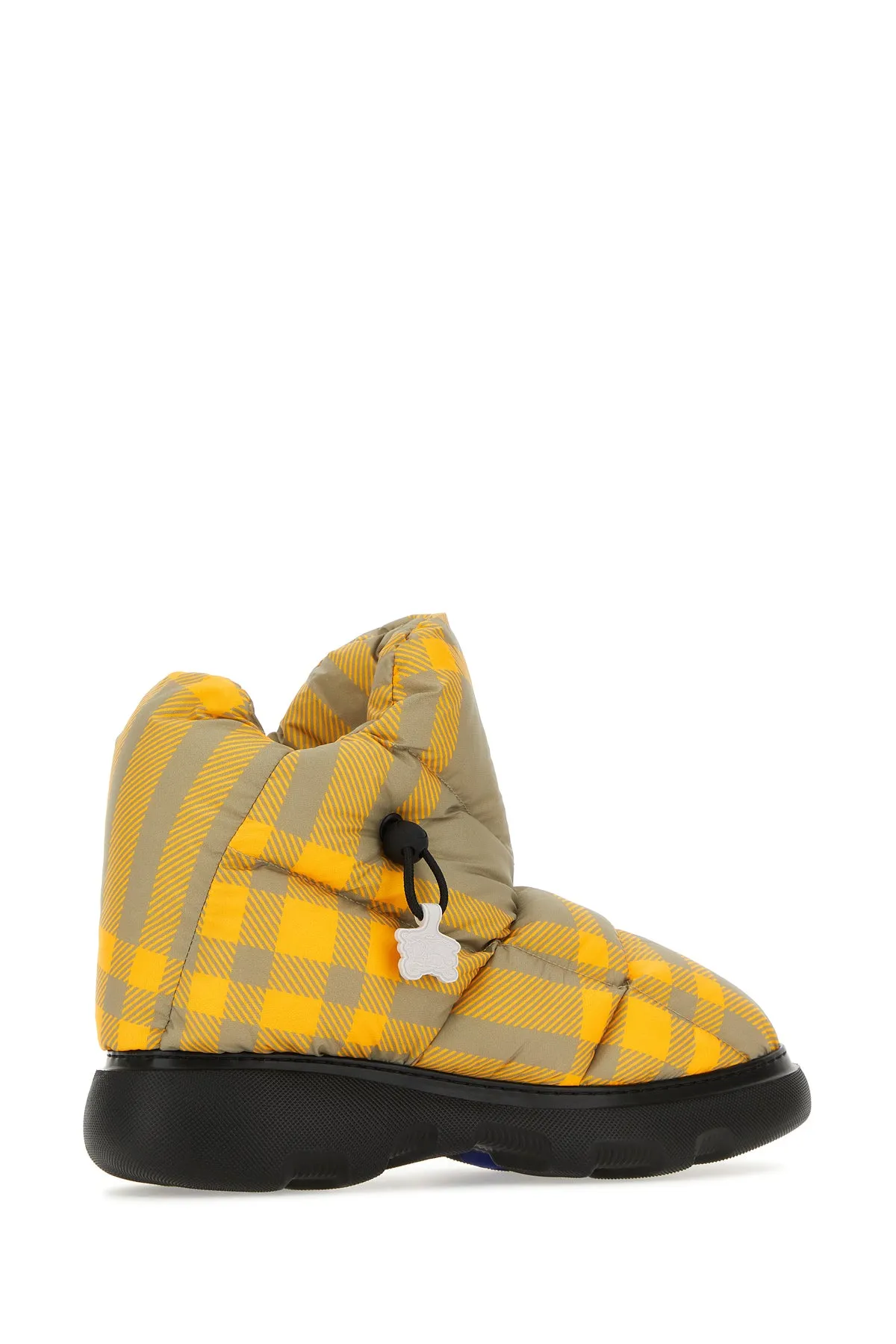 Printed polyester Pillow Check ankle boots