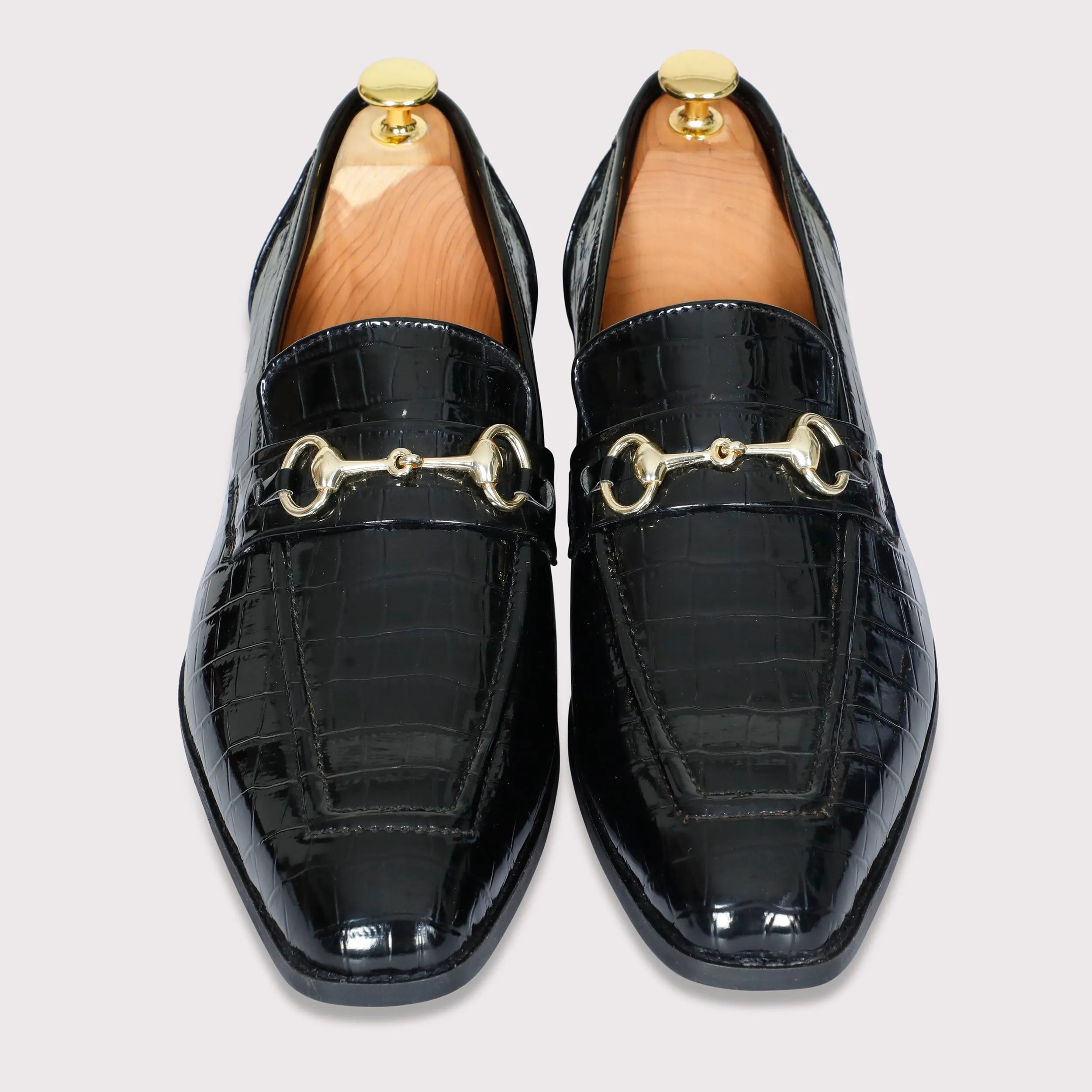 Quinn Buckle Loafers - Black Patent