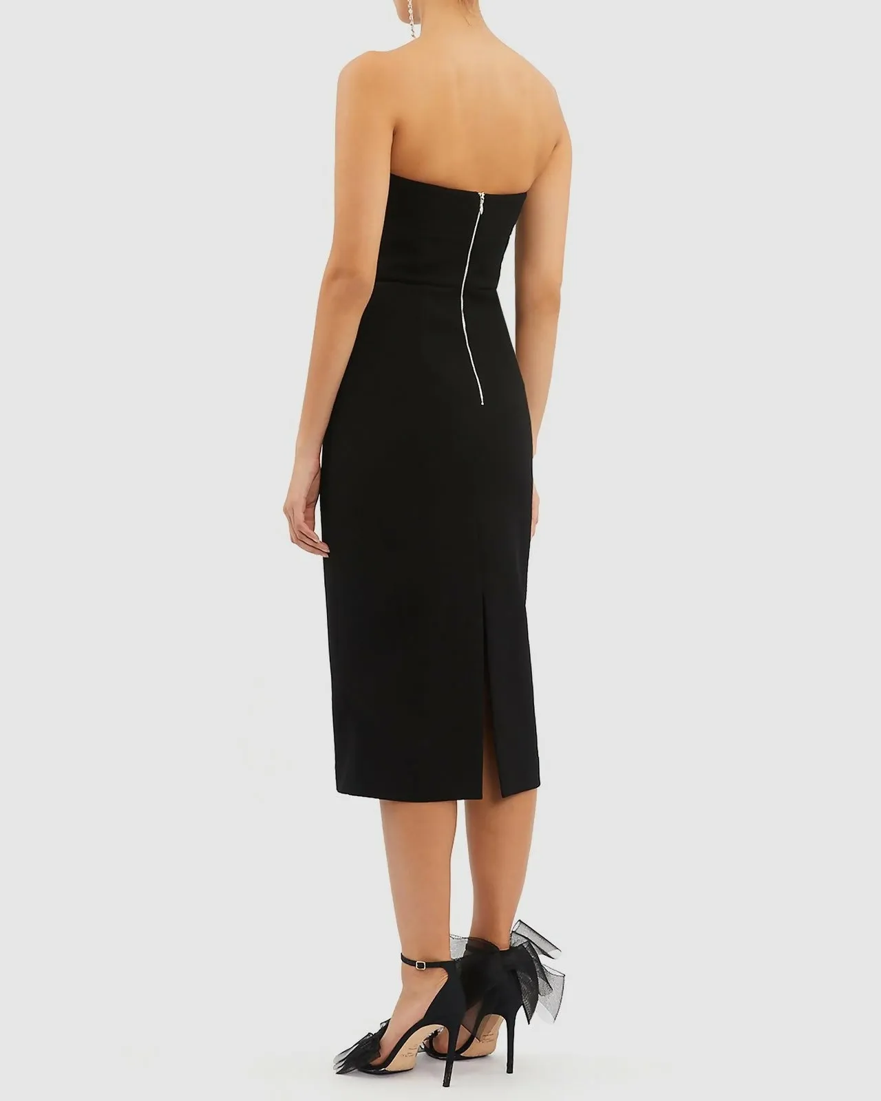 Rebecca Vallance Yvonne Rhinestone Flower Midi Dress