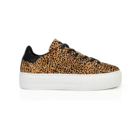 Sadie: Mini Cheetah Print Platform Trainers