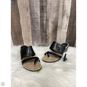 Sandals Heels Wedge By Yuu Collection In Black, Size: 7.5