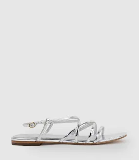 SERVILLE Strappy Sandal in Silver