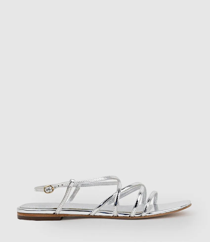 SERVILLE Strappy Sandal in Silver