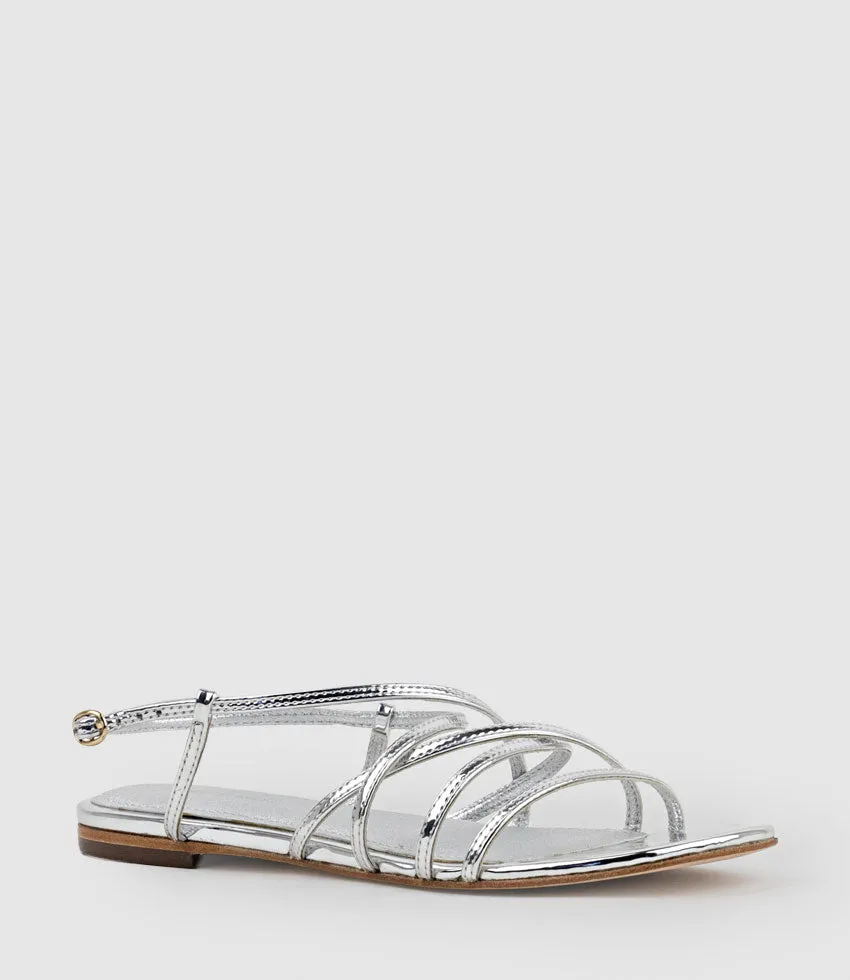 SERVILLE Strappy Sandal in Silver