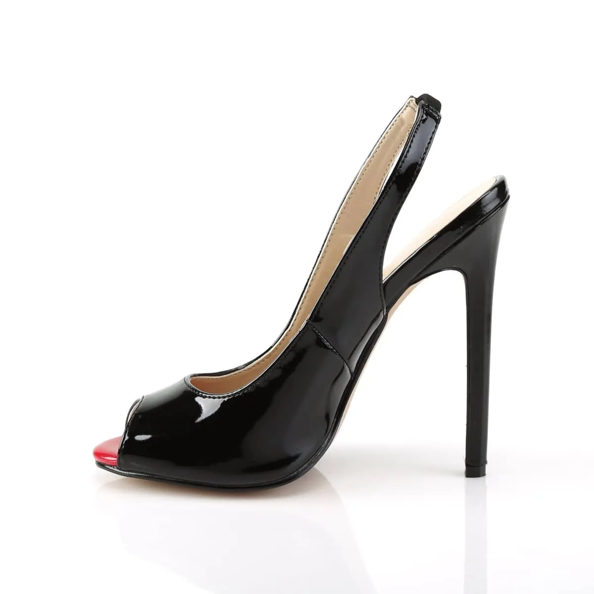 SEXY-08 Black Slingback Stiletto Heels