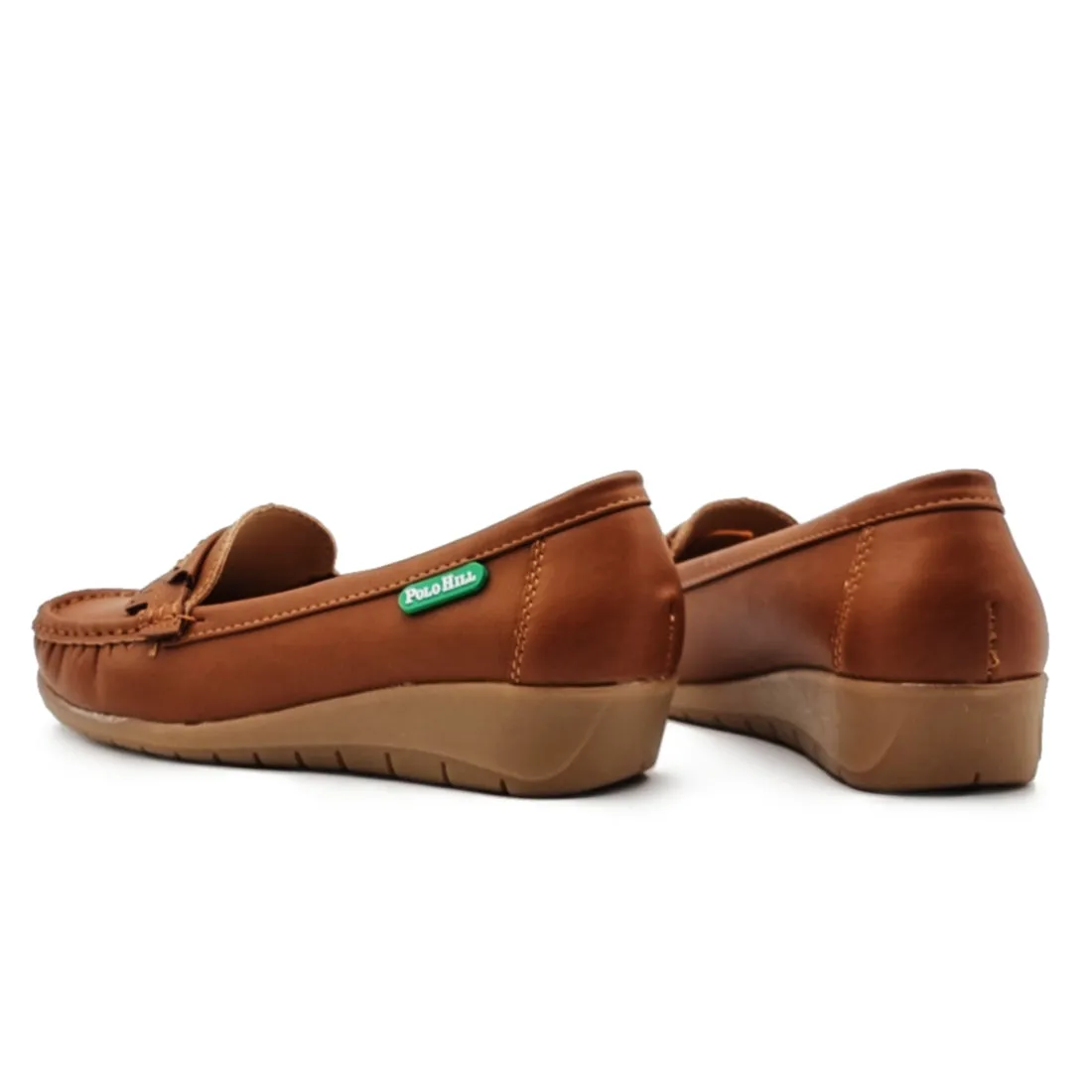 Slip On Kiltie Wedge Loafers Shoes