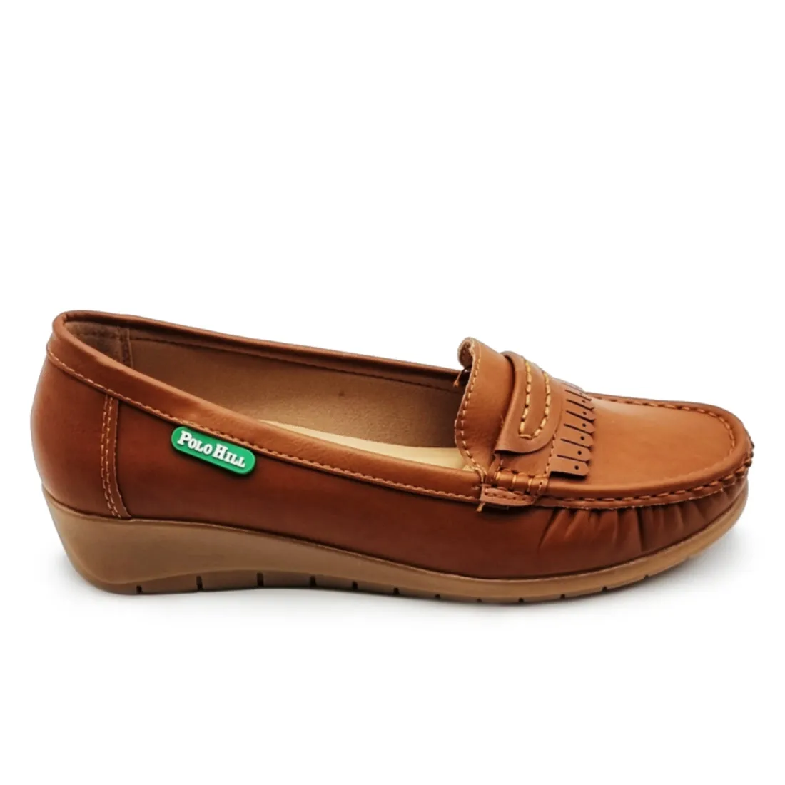 Slip On Kiltie Wedge Loafers Shoes