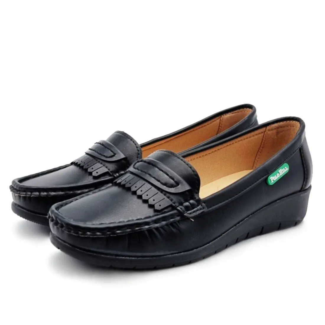 Slip On Kiltie Wedge Loafers Shoes