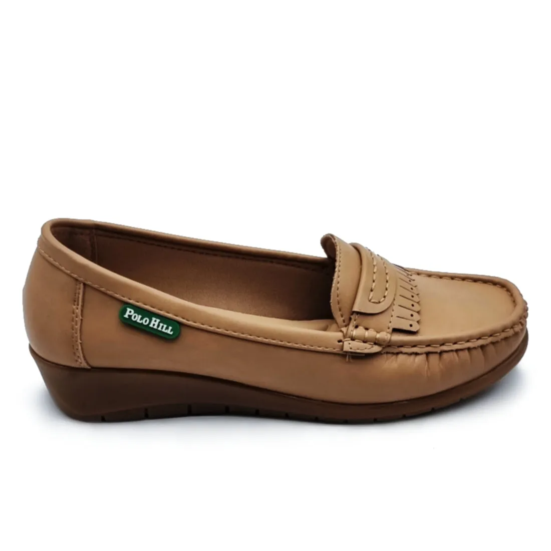 Slip On Kiltie Wedge Loafers Shoes