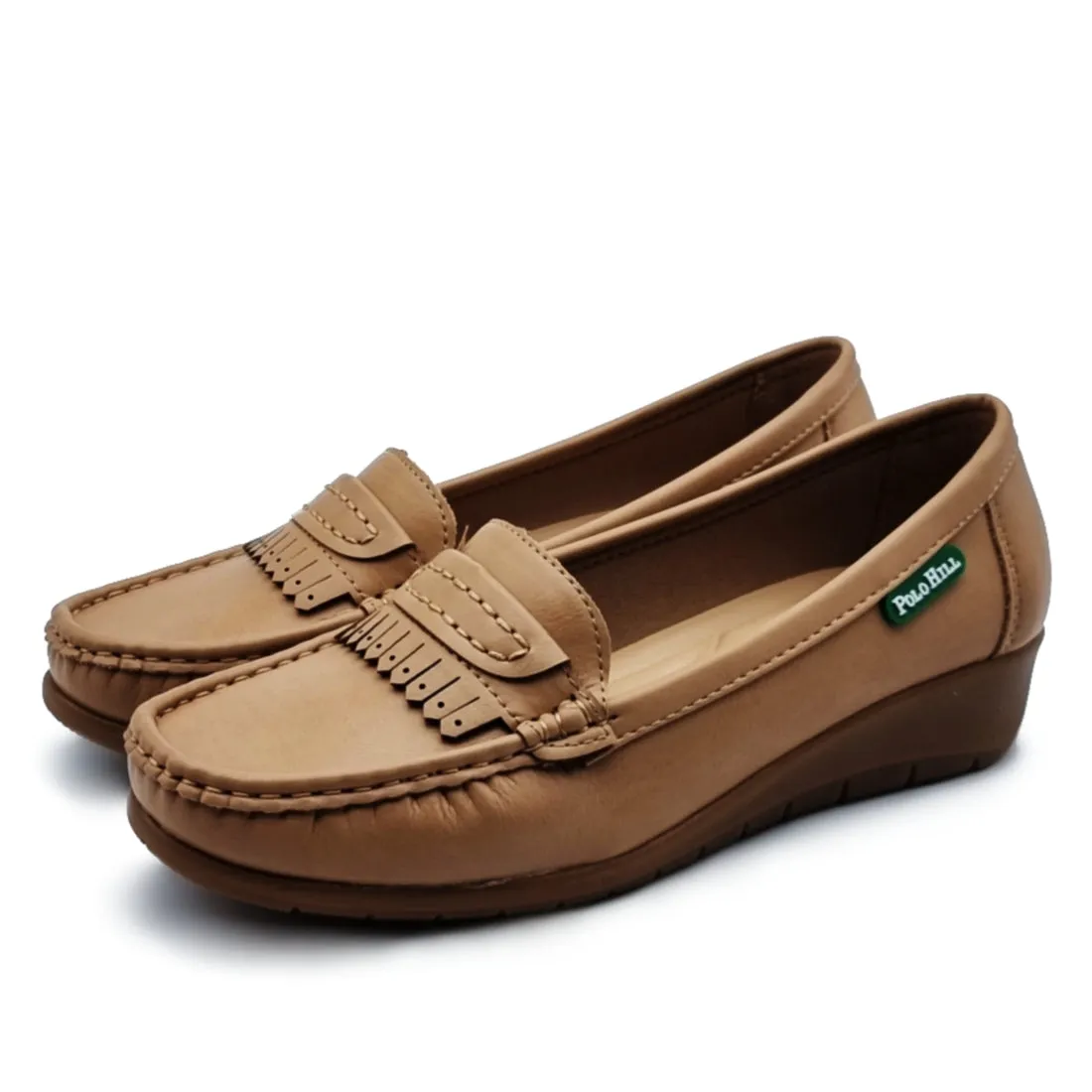 Slip On Kiltie Wedge Loafers Shoes