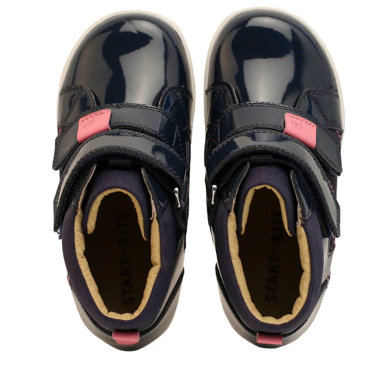 StartRite Discover 1743_2 Girls Navy Metallic and Patent Leather Touch Fastening Ankle Boots
