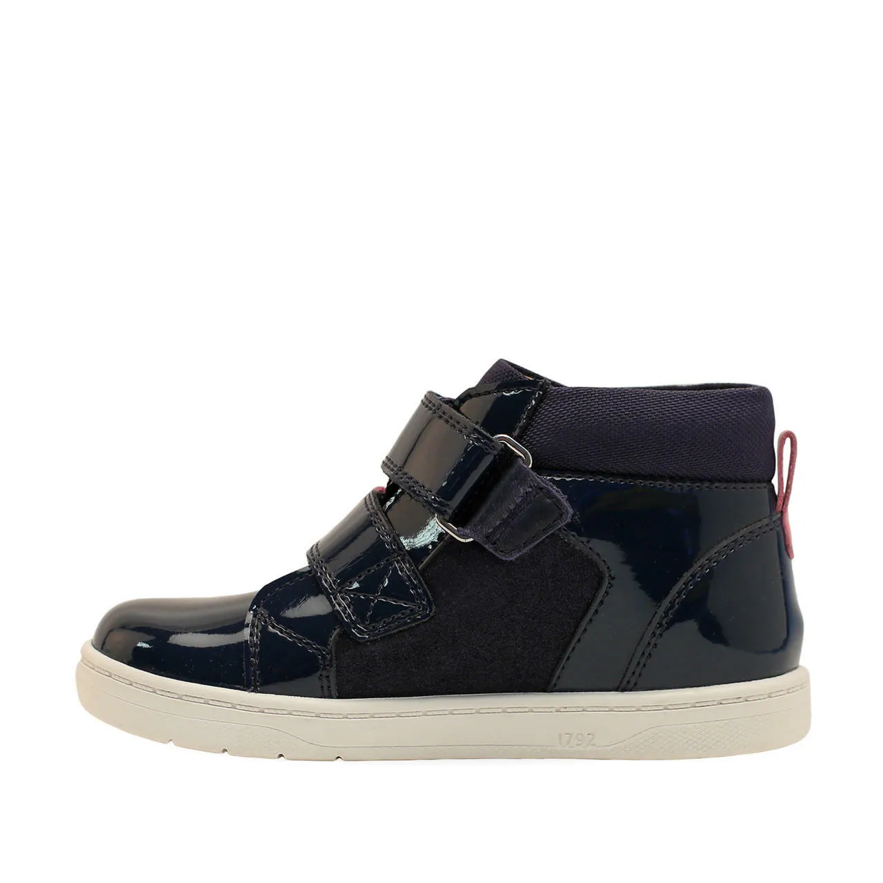 StartRite Discover 1743_2 Girls Navy Metallic and Patent Leather Touch Fastening Ankle Boots
