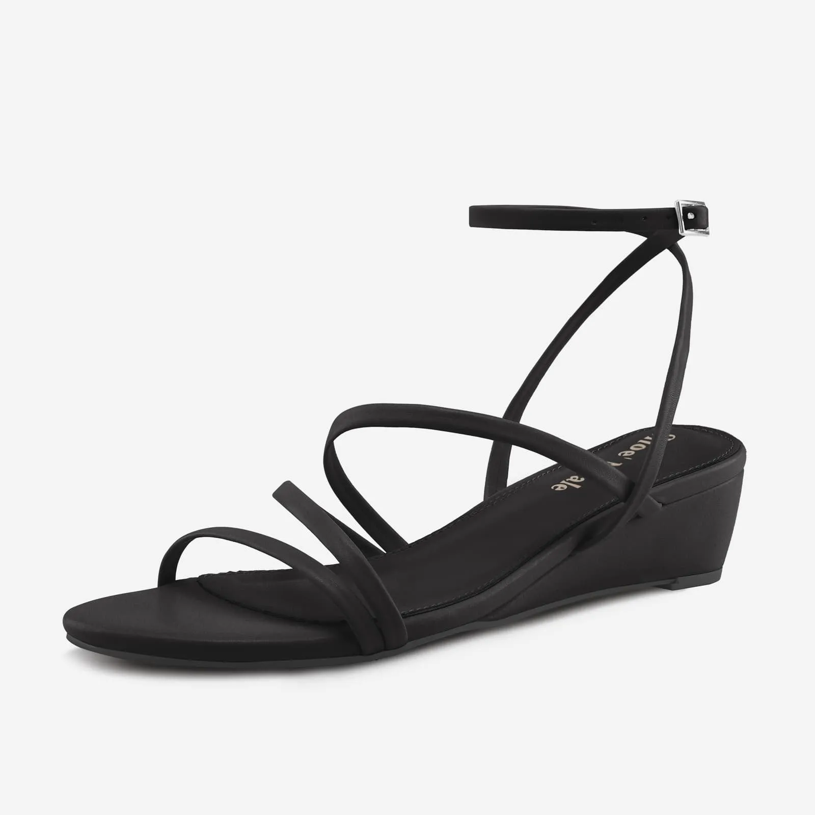 Strappy Ankle Wedge Sandals