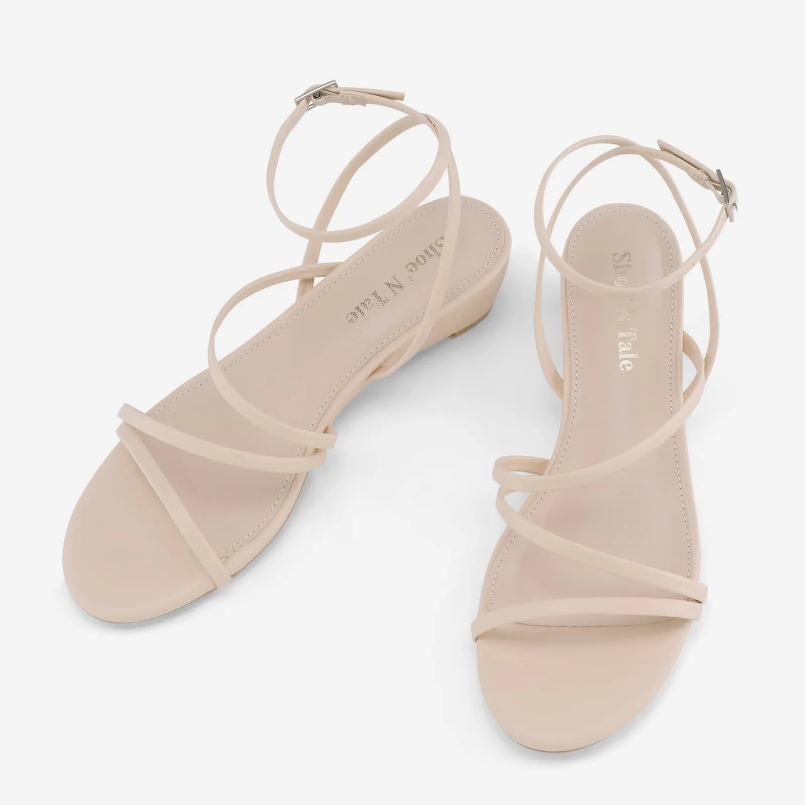 Strappy Ankle Wedge Sandals