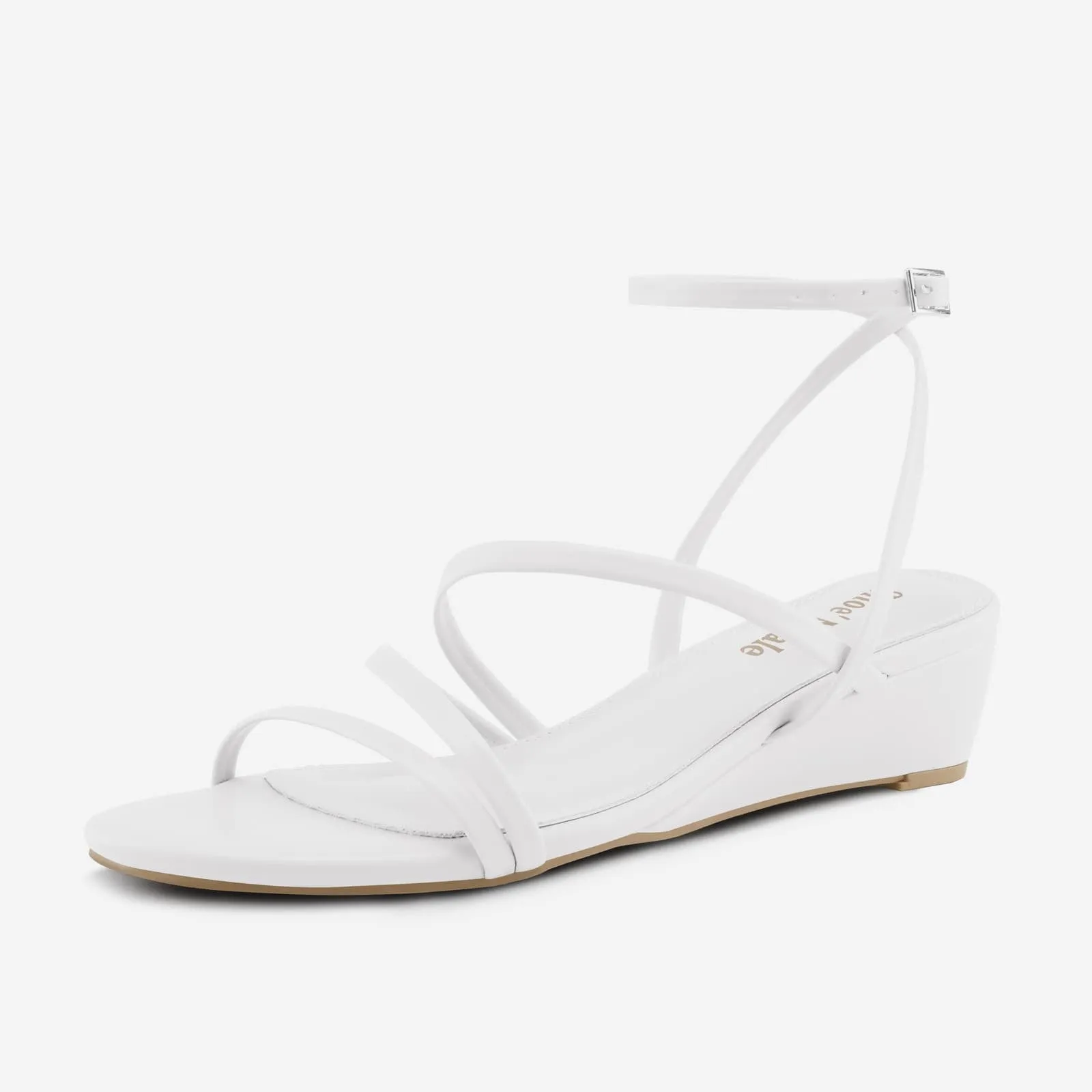 Strappy Ankle Wedge Sandals